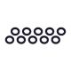 Ultimate Racing - Aluminium Shim, 3x6x0,5mm, Black, 10 Pcs.
