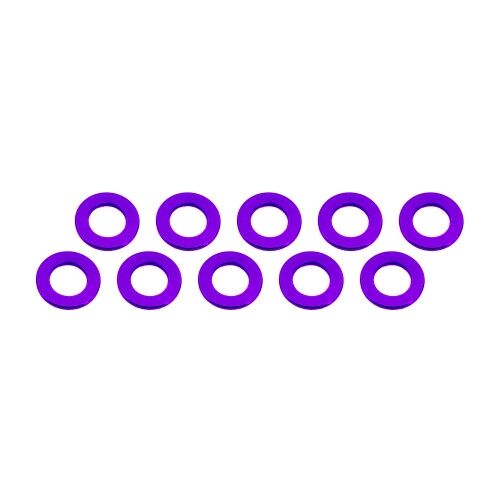 Ultimate Racing - Aluminium Shim, 3x6x0,5mm, Purple, 10 Pcs.