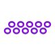 Ultimate Racing - Aluminium Shim, 3x6x0,5mm, Purple, 10 Pcs.