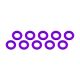 Ultimate Racing - Aluminium Shim, 3x6x0,5mm, Purple, 10 Pcs.