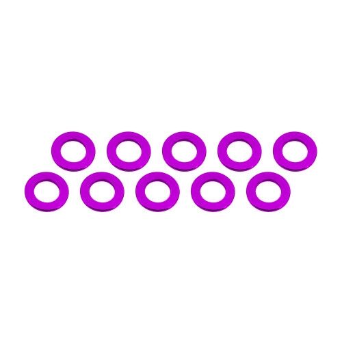 Ultimate Racing - Aluminium Shim, 3x6x0,5mm, Pink, 10 Pcs.
