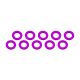 Ultimate Racing - Aluminium Shim, 3x6x0,5mm, Pink, 10 Pcs.