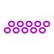 Ultimate Racing - Aluminium Shim, 3x6x0,5mm, Pink, 10 Pcs.