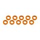Ultimate Racing - Aluminium Shim, 3x6x1,0mm, Orange, 10 Pcs.