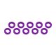 Ultimate Racing - Aluminium Shim, 3x6x1,0mm, Purple, 10 Pcs.