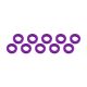 Ultimate Racing - Aluminium Shim, 3x6x1,0mm, Purple, 10 Pcs.