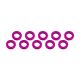 Ultimate Racing - Aluminium Shim, 3x6x1,0mm, Pink, 10 Pcs.