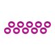Ultimate Racing - Aluminium Shim, 3x6x1,0mm, Pink, 10 Pcs.