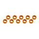 Ultimate Racing - Aluminium Shim, 3x6x2,0mm, Orange, 10 Pcs.