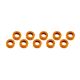 Ultimate Racing - Aluminium Shim, 3x6x2,0mm, Orange, 10 Pcs.