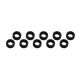 Ultimate Racing - Aluminium Shim, 3x6x2,0mm, Black, 10 Pcs.