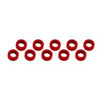 Ultimate Racing - Aluminium Shim, 3x6x2,0mm, Red, 10 Pcs.