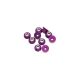Ultimate Racing - M4/4mm Alu Flanged Nylon Nut Purple, 10 Pcs.