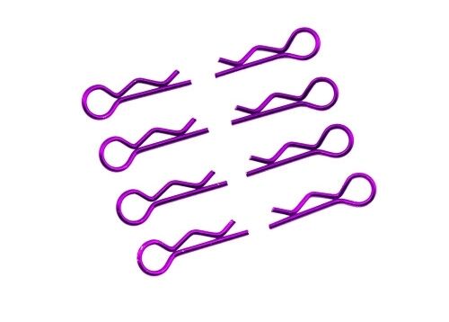 Ultimate Racing - Body Clips 1/10 L and R Purple, 4+4 Pcs.