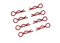 Ultimate Racing - Body Clips 1/10 L and R Red, 4+4 Pcs.