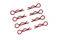 Ultimate Racing - Body Clips 1/10 L and R Red, 4+4 Pcs.