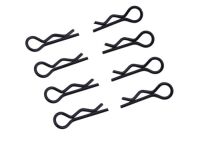 Ultimate Racing - Body Clips 1/8 L and R Black, 4+4 Pcs.