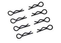 Ultimate Racing - Body Clips 1/8 L and R Black, 4+4 Pcs.