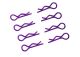 Ultimate Racing - Body Clips 1/8 L and R Purple, 4+4 Pcs.