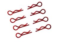 Ultimate Racing - Body Clips 1/8 L and R Red, 4+4 Pcs.