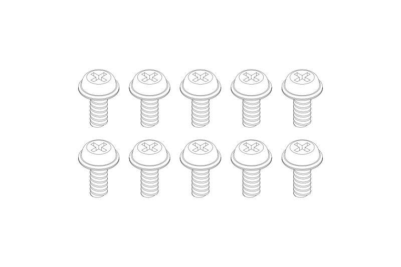 Turbo Racing - M1.7 x 3 mm screws 10PCS (TB-760214)