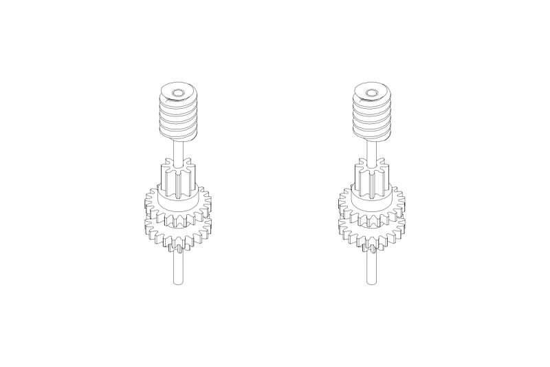 Turbo Racing - C50 Gearbox output shaft 2PCS (TB-760220)