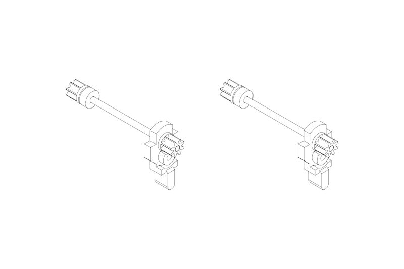 Turbo Racing - C50 Center axle 2PCS (TB-760221)