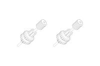 Turbo Racing - C50 Gear box output metal upgraded teeth...