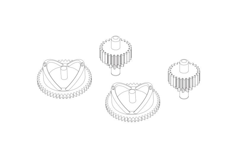 Turbo Racing - C50 Lifting gear 2 + 2 PCS (TB-760236)