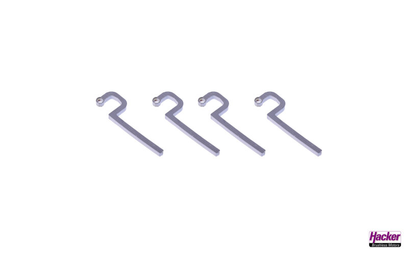Edelstahl-Scharnierhebel 32 mm für Einziehfahrwerksklappen (4250320275855)