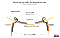 Edelstahl-Scharnierhebel 32 mm für...