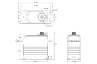 SRT - BHX9 HiVOLT BRUSHLESS Digital servo (75 kg-0,10s/60°) (SRT-BHX9)