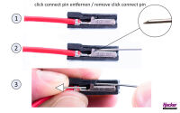 Hacker Motor »click« connect Multipin-Verbinder (2 Pins/Kontakte für 0,5mm² bis 1,2mm²) (4047991011802)