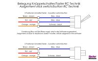 Knüppelschalter mit 3-Positionen-Schalter und Taste (silber) (80001640)