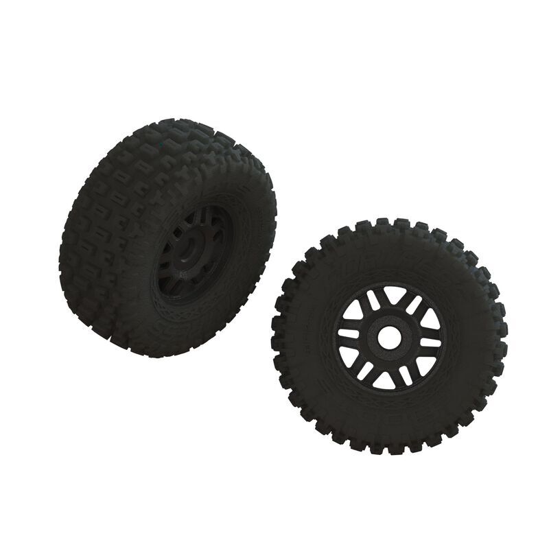 Arrma - dBoots FORTRESS LP Tire Set Glued Black (2) (ARA550110)