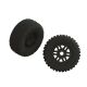 Arrma - dBoots FORTRESS LP Tire Set Glued Black (2) (ARA550110)