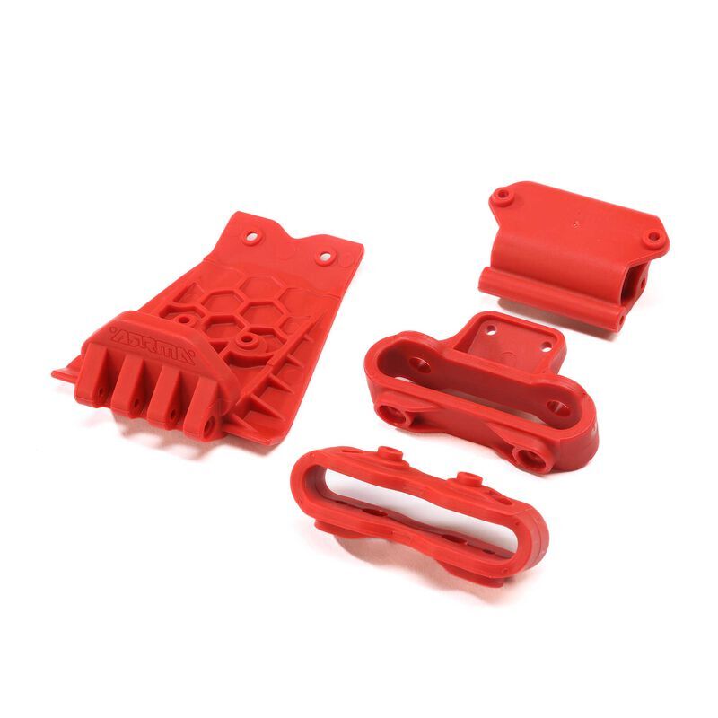 Arrma - Lower Skid And Bumper Mount Set Red (ARA320777)