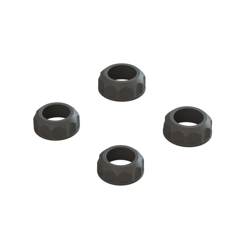 Arrma - Shock Cap (4): 4X4 Black (ARA330828)