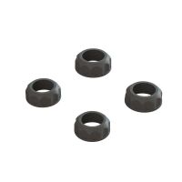 Arrma - Shock Cap (4): 4X4 Black (ARA330828)
