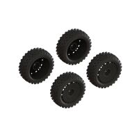 dBoots 2-HO Tire Set Glued (Black) (2 Paar)