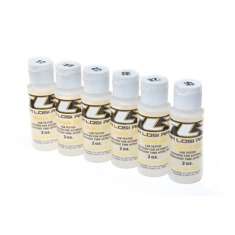 Team Losi Racing - Shock Oil 6Pk 17.5 22.5 27.5 32.5 37.5 42.5 2oz (TLR74019)