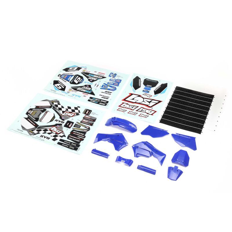 Losi - Blue Plastics with Wraps: Promoto-MX (LOS260001)
