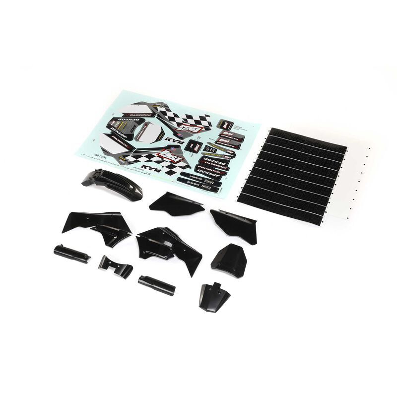 Losi - Black Plastics with Wraps: Promoto-MX (LOS260006)