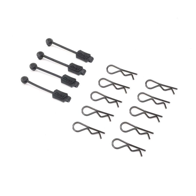 Losi - Body Clip (10) & Leash (4): Promoto-MX (LOS266000)