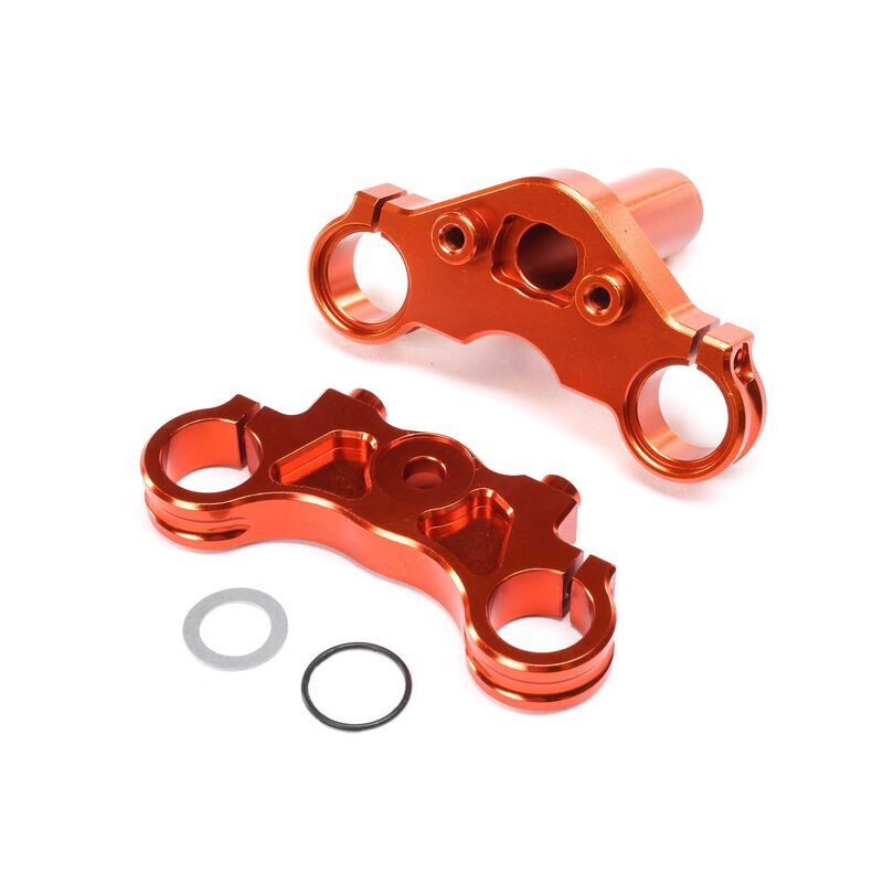 Losi - Aluminum Triple Clamp Set Orange: Promoto-MX (LOS364004)
