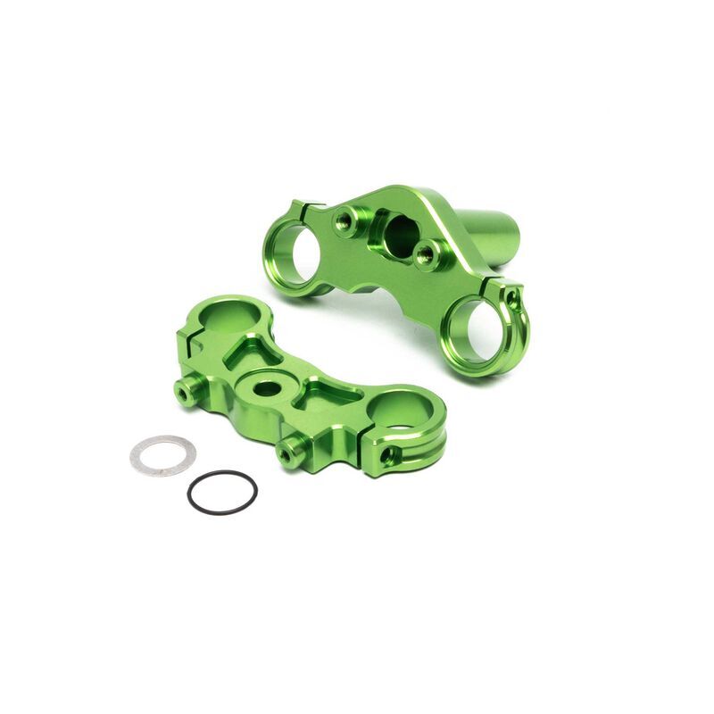 Losi - Aluminum Triple Clamp Set Green: Promoto MX (LOS364008)
