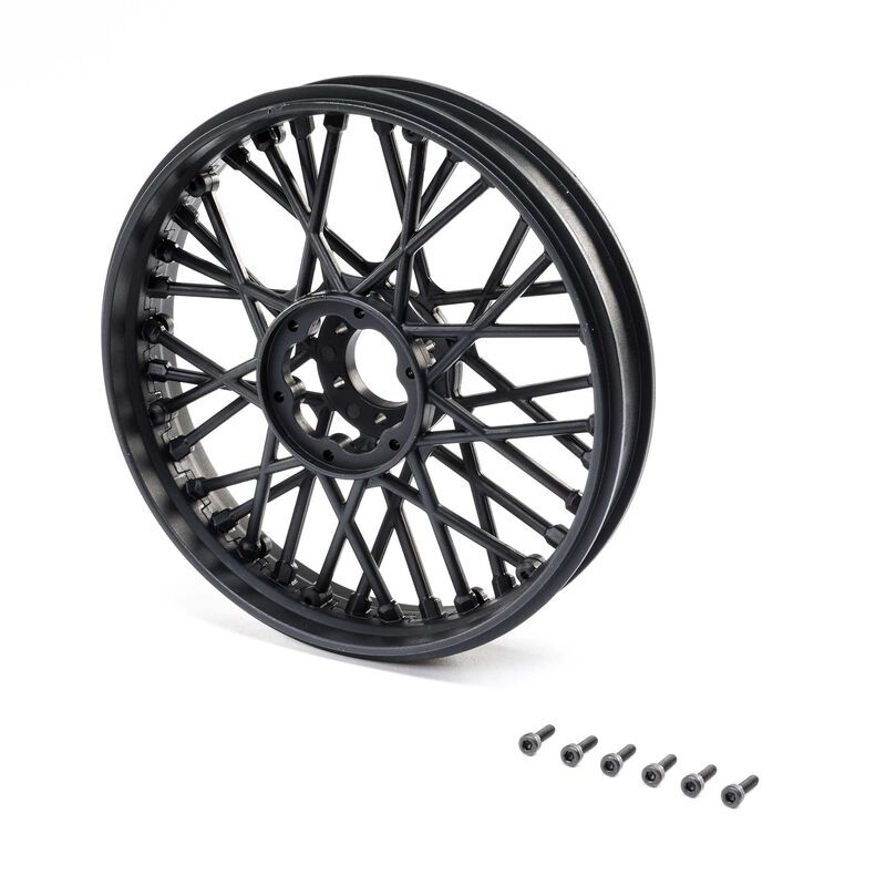 Losi - Front Wheel Set Black: Promoto-MX (LOS46000)