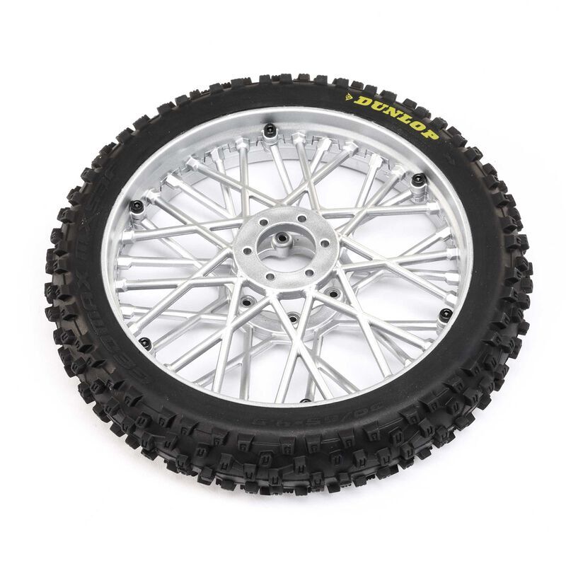 Losi - Dunlop MX53 Front Tire Mounted Chrome: Promoto-MX (LOS46006)