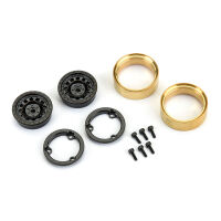Pro-Line Racing - 1/24 Rock Shooter Brass F/R 1.0 7mm Crawler Wheels (2) Black (PRO281200)