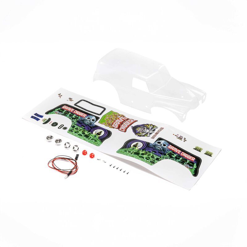 Losi - Body Set Grave Digger Clear: Mini LMT (LOS210045)